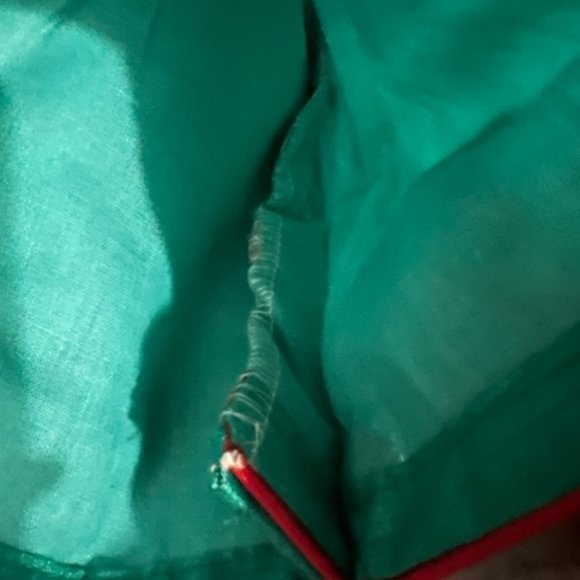 Lashkaraa Teal and Red Saree - Picture 8 of 9